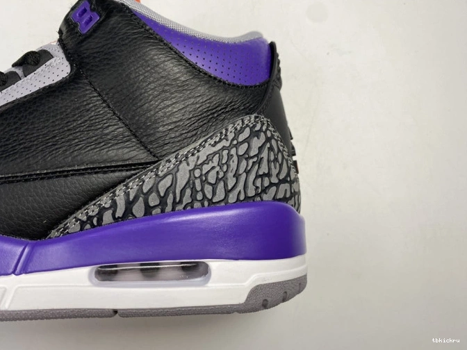 Cheap TBkick Air Black CT8532 050 Retro Purple Jordan Court 3 0729